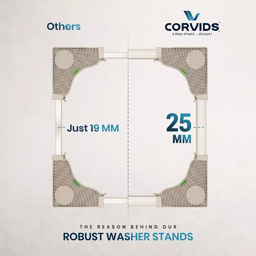corvids-adjustable-washing-machine-stand-with-wheels-150-kg-load-capacity-white-color-cwst-sq2500-wh