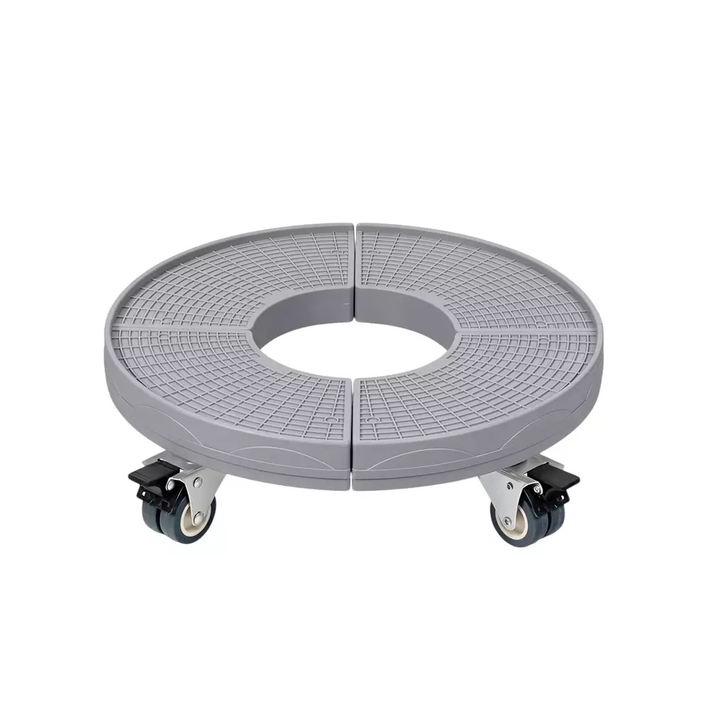 Corvids Adjustable Modern Plant Stand With Wheels 150 Kg Load Capacity Grey Color, CWST-R02500-GR