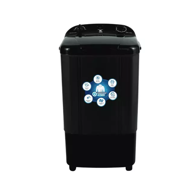 Wiscon 7.5 Kg Top Load Washer 2 Wash Programme Rotor Wings High Gloss Finish Black for Home Use, TW700
