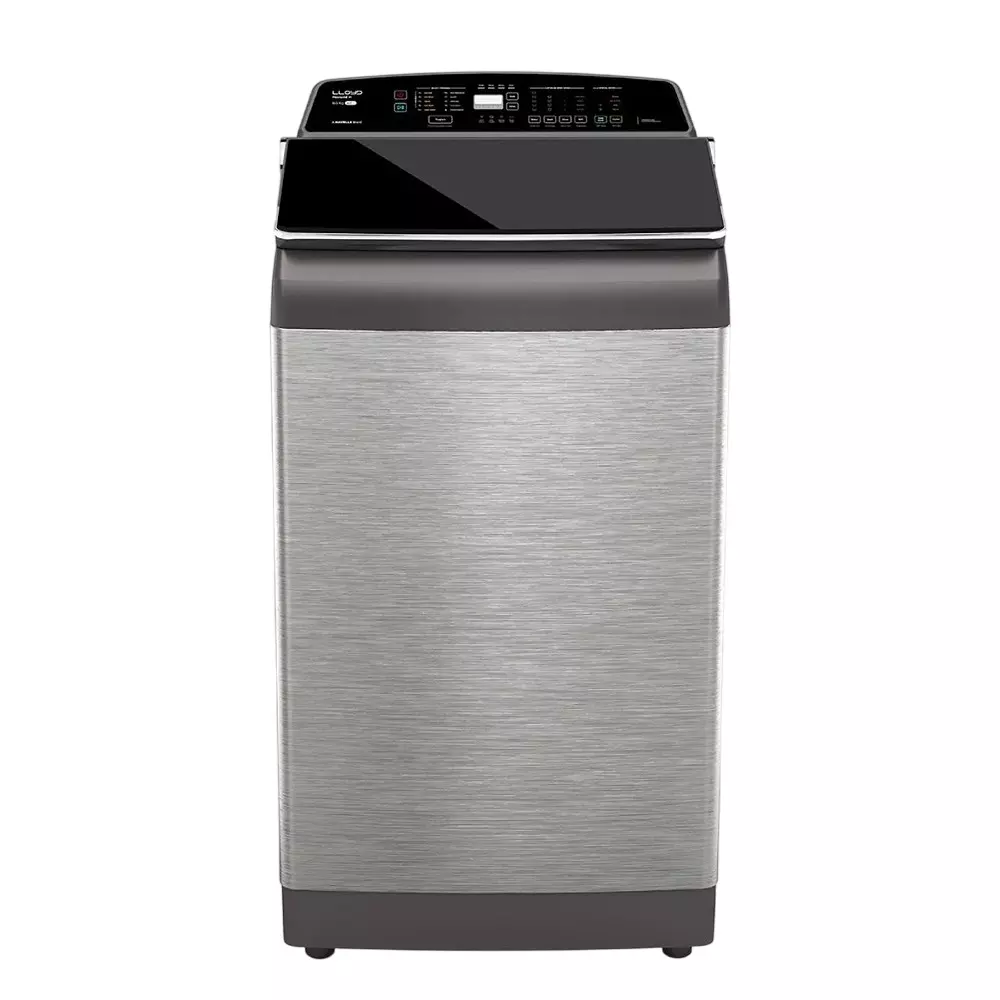 LLOYD Fully Automatic Washing Machine 8 Kg Washing Capacity Top Load 5 Star Rating Satin Steel Color, GLWT805N12SS