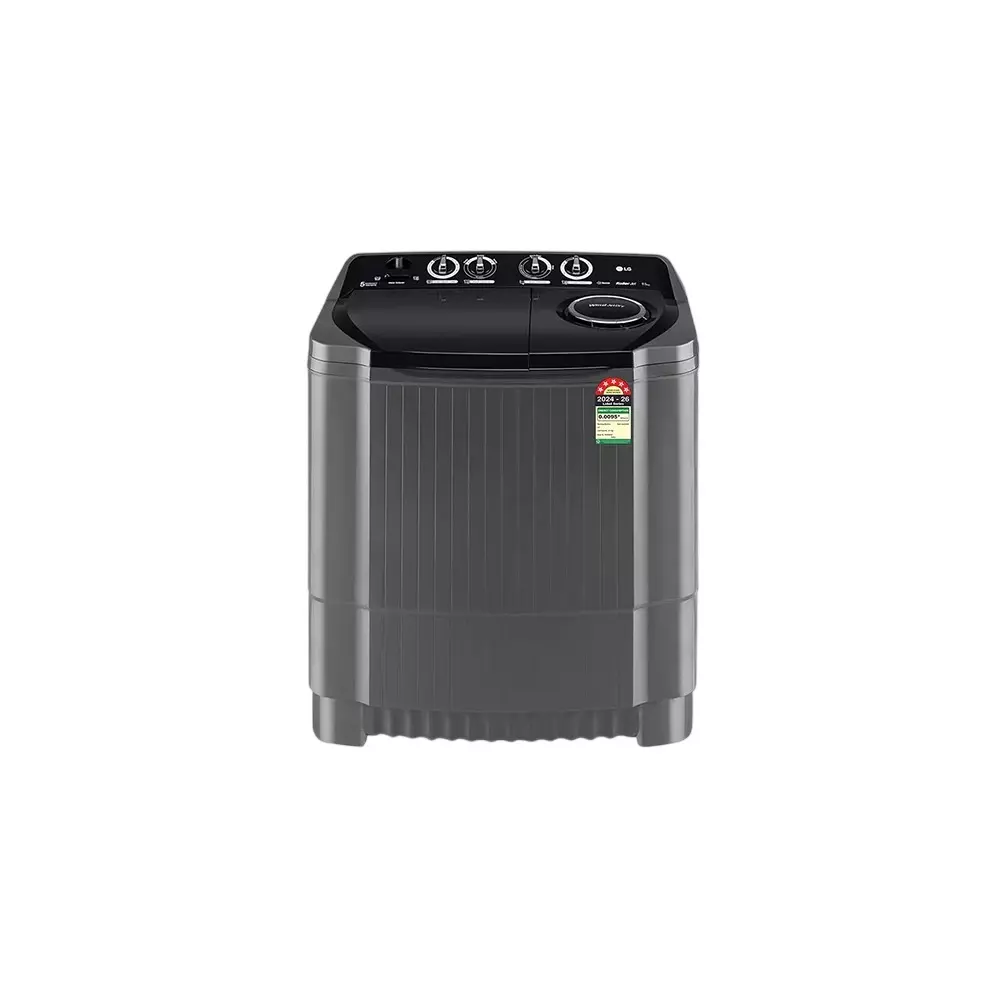 LG Semi Automatic Washing Machine 9.5 Kg Washing Capacity Top Load 5 Star Rating Middle Black Color, P9555SKAZ