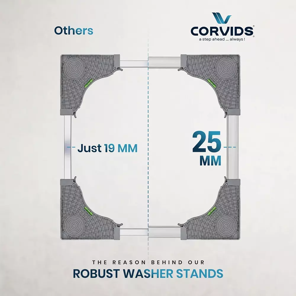 corvids-adjustable-washing-machine-stand-with-wheels-150-kg-load-capacity-grey-color-cwst-sq2500-gr