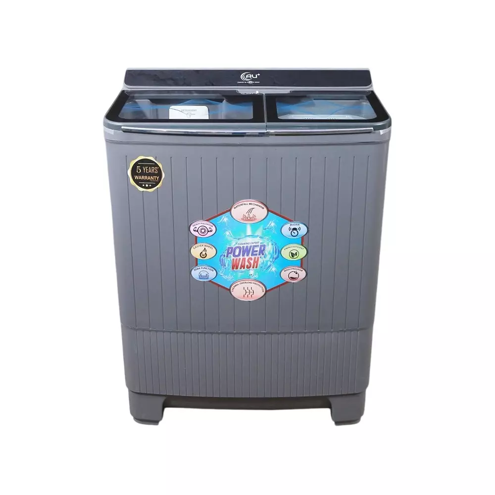 ATUL Washing Machine Grey 8.5 Kg Capacity 120 W Wash & 35 W Spin Motor with Caster Wheels, AU85SW