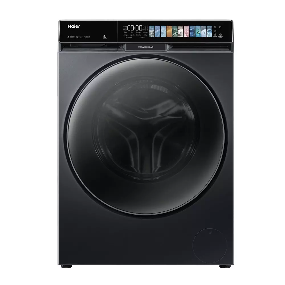 Haier F11 Series 12 Kg Front Load Fully Automatic Washing Machine with Washer & Dryer Black, HWD120-DM14F11BKU1