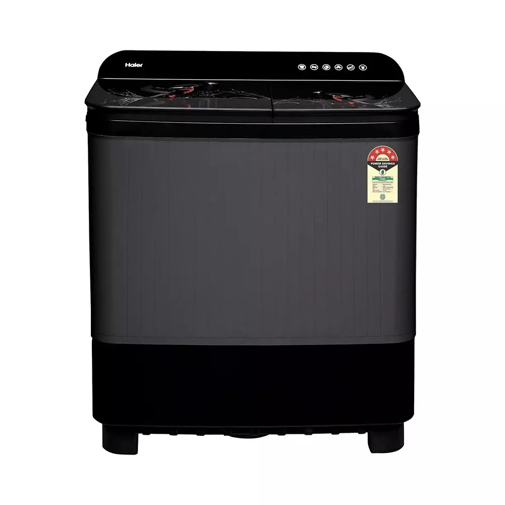 Haier 178 Series 11 Kg Twin Load, Semi Automatic Washing Machine 5 Star King Fisher Black, HTW110-178FLN