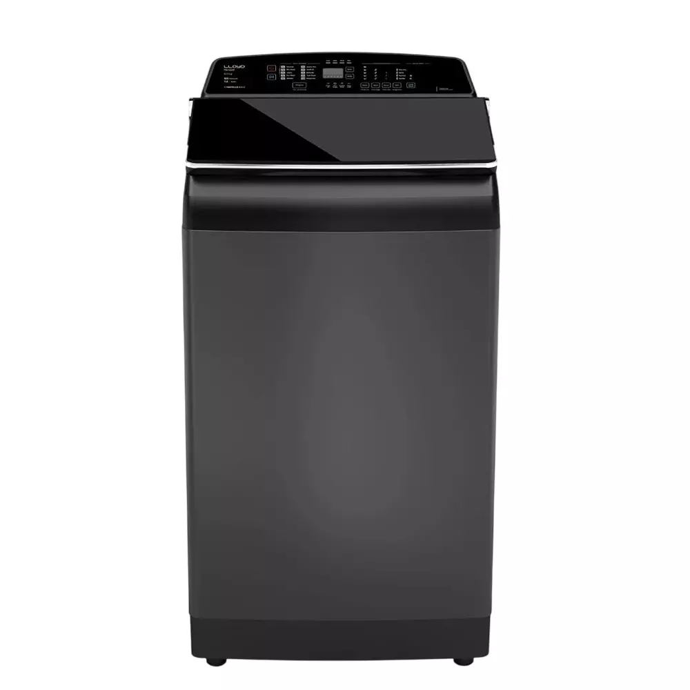 LLOYD Fully Automatic Washing Machine 8 Kg Washing Capacity Top Load 5 Star Rating Ebony Black Color, GLWT805N52EB