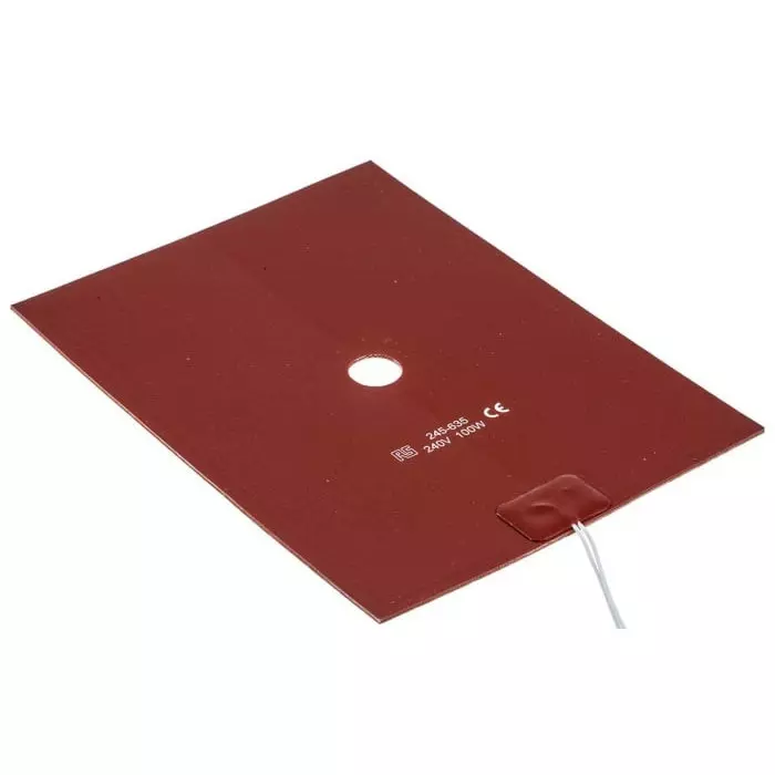 RS PRO Silicone Heater Mat 100 W 150x200 mm 240 V AC, 245635
