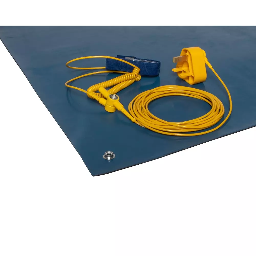 RS PRO ESD-Safe Mat 10 m 0.6 m 2 mm Blue, 144560