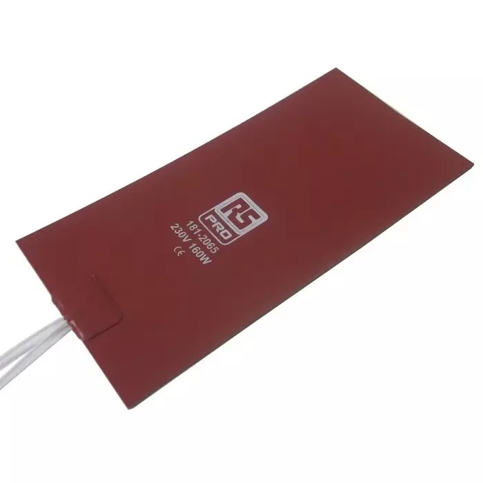 RS PRO Silicone Heater Mat 160 W 102x203 mm 230 V AC, 1812065