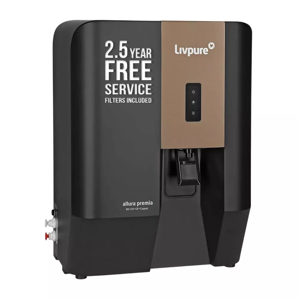 Livpure Allurapremia 7 L Water Purifier Reverse Osmosis, Ultraviolet 500 Ppm