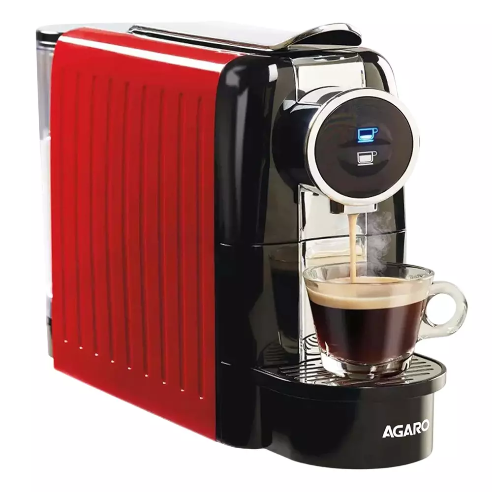 Agaro Galaxy Espresso Coffee Maker 20 Bar Metal Body with 650 ml Water Tank Capacity, Red & Black