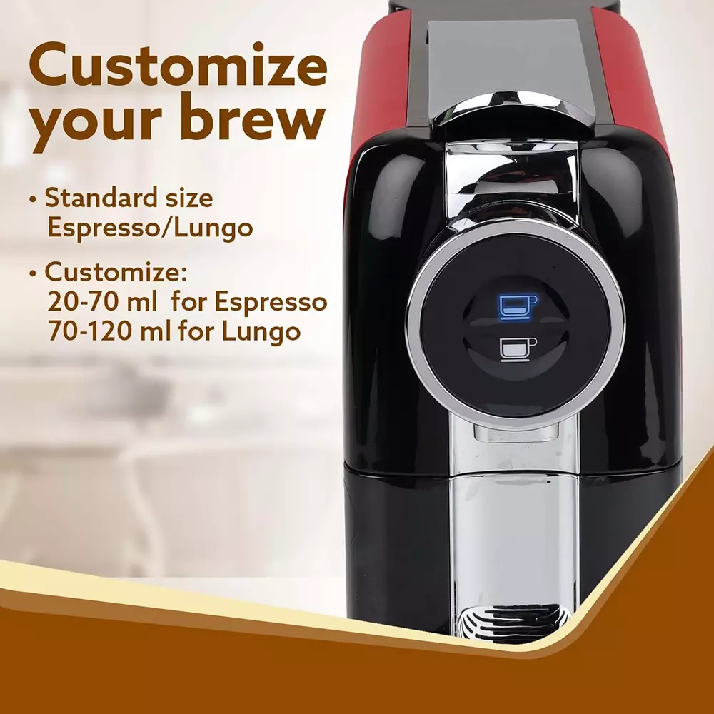 Agaro Galaxy Espresso Coffee Maker 20 Bar Metal Body with 650 ml Water Tank Capacity, Red & Black