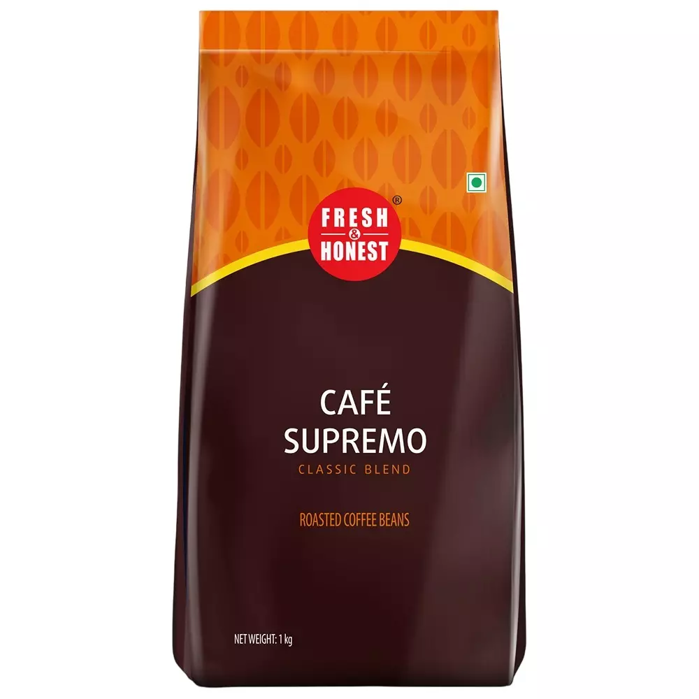 Lavazza Fresh & Honest Café Supremo Coffee Beans with Medium to Dark Roast 1 Kg