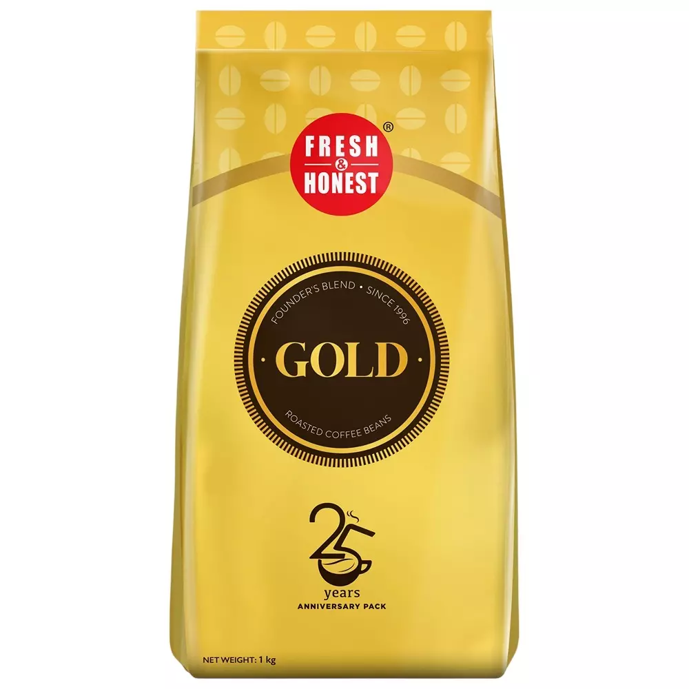 Lavazza Fresh & Honest Gold Pack Coffee Beans with Medium to Dark Roast 1 Kg