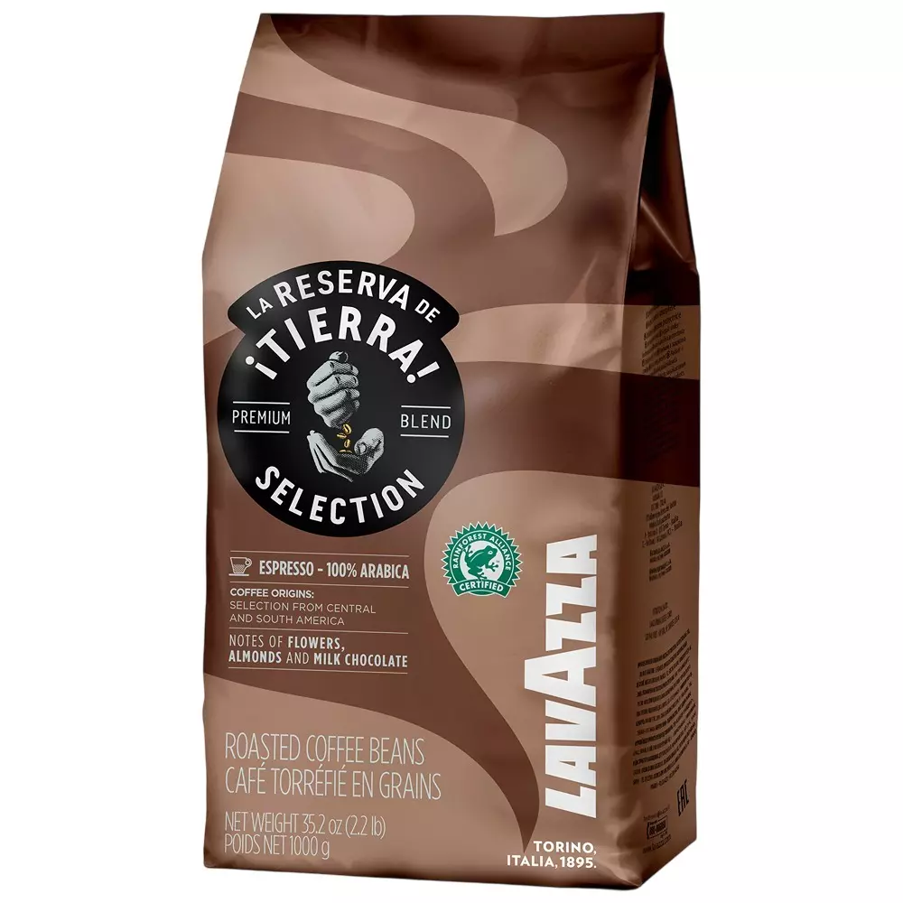 Lavazza Tierra Imported Coffee Beans with Medium to Dark Roast 1 Kg