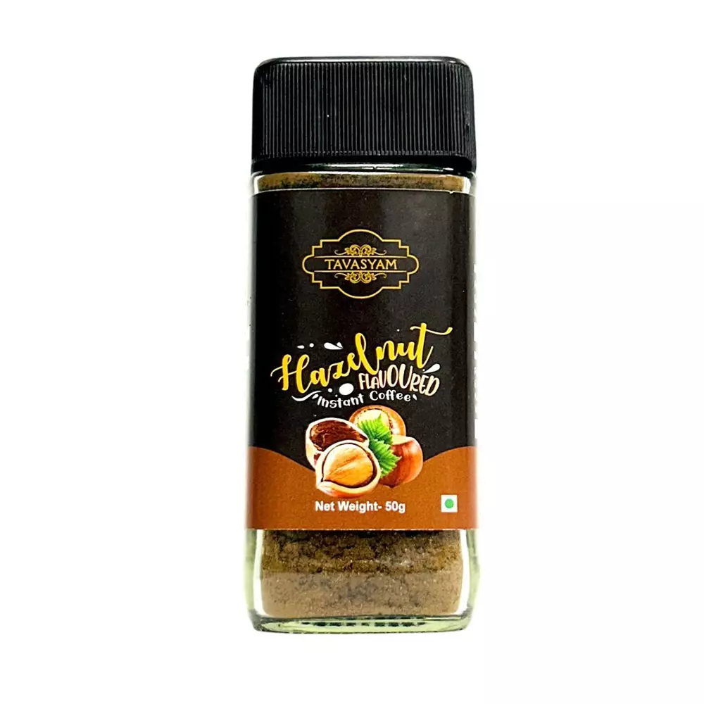 TAVASYAM Hazelnut Flavoured Instant Coffee Powder 50 g