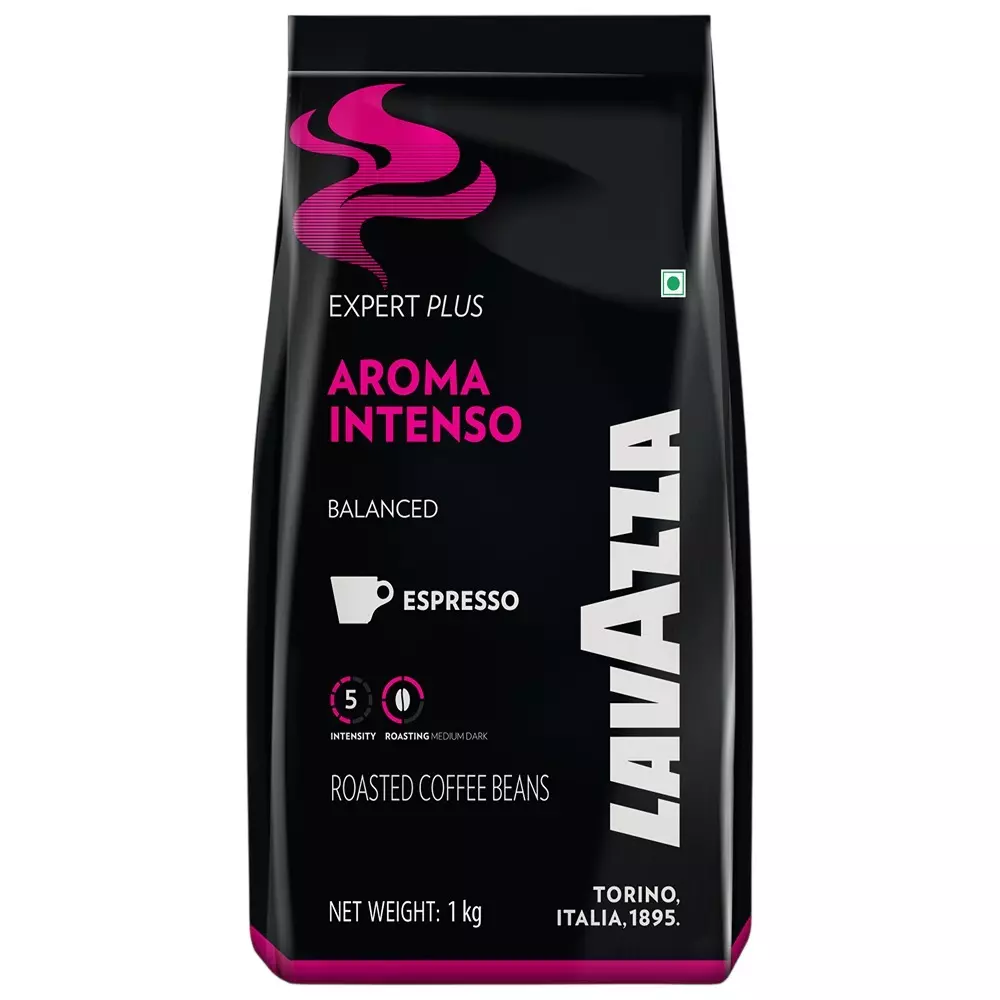 Lavazza Aroma Intenso Coffee Beans with Medium to Dark Roast 1 Kg