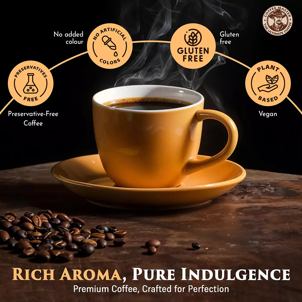 COFFEE 80 g MASTER Instant Coffee With No Added Preservatives, CM80 (Pack of 2)