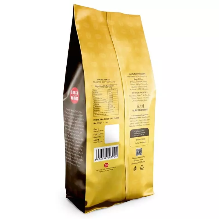 Lavazza Fresh & Honest Gold Coffee Beans, 1Kg
