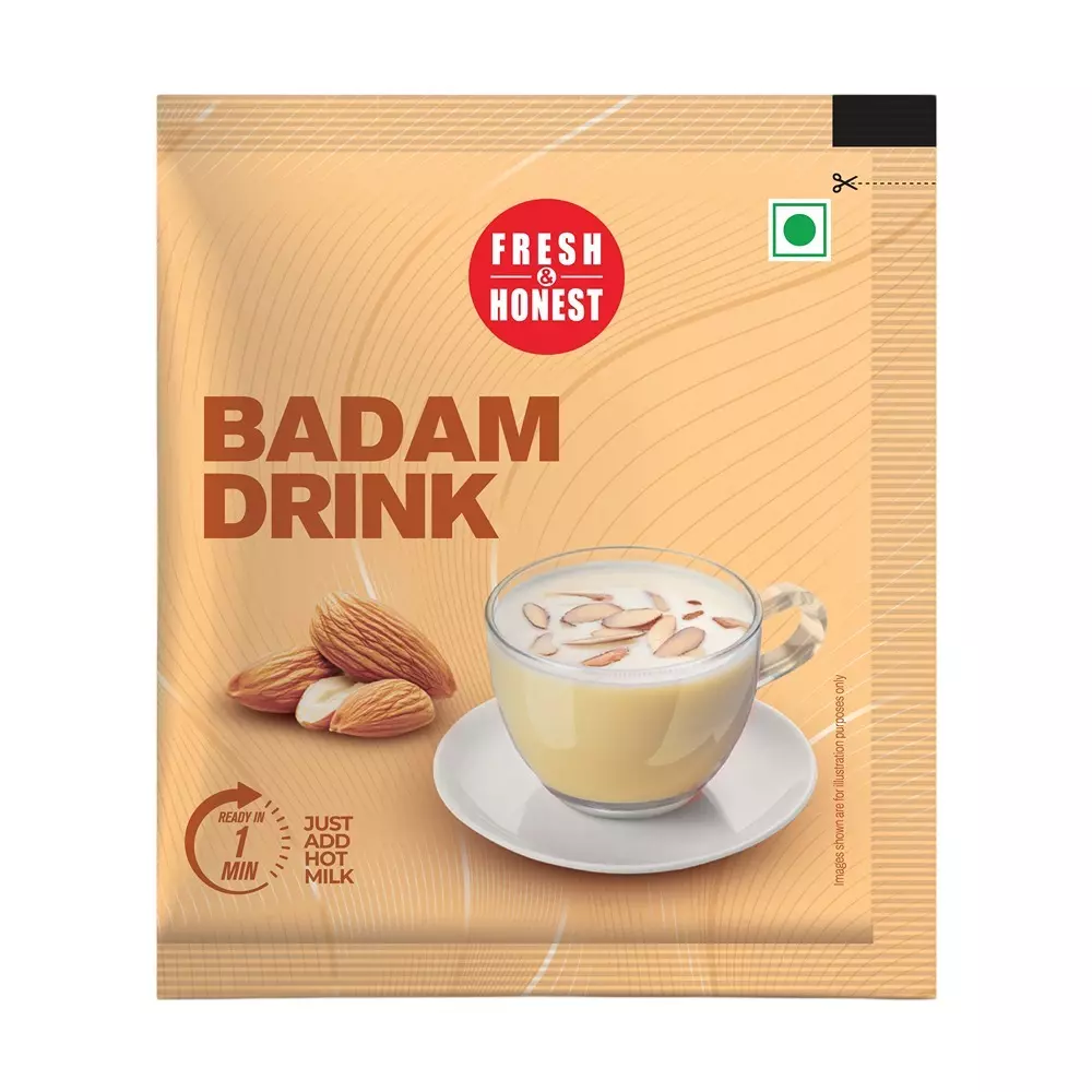 Lavazza Fresh & Honest Badam Milk Drink Sachet for Beverage Preparation and Serving