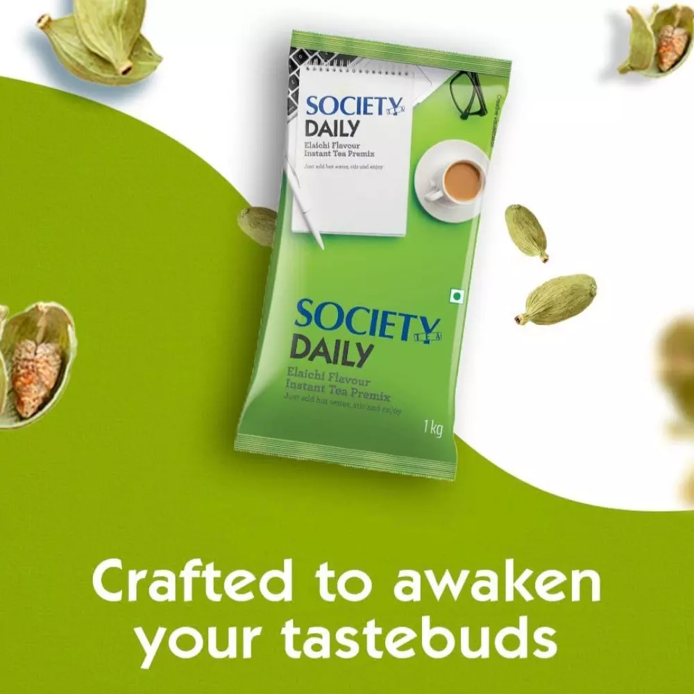 SOCIETY 1 Kg Elaichi Flavour Instant Tea Premix (Pack of 4)