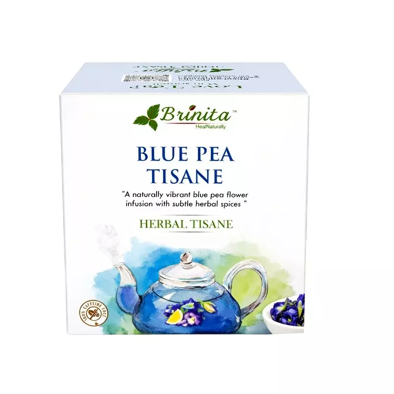 Brinita Blue Pea Tisane Herbal Tea Caffeine free Teabags for Improve Immunity Power or Weight Loss, (Pack of 25 Pcs Bag)