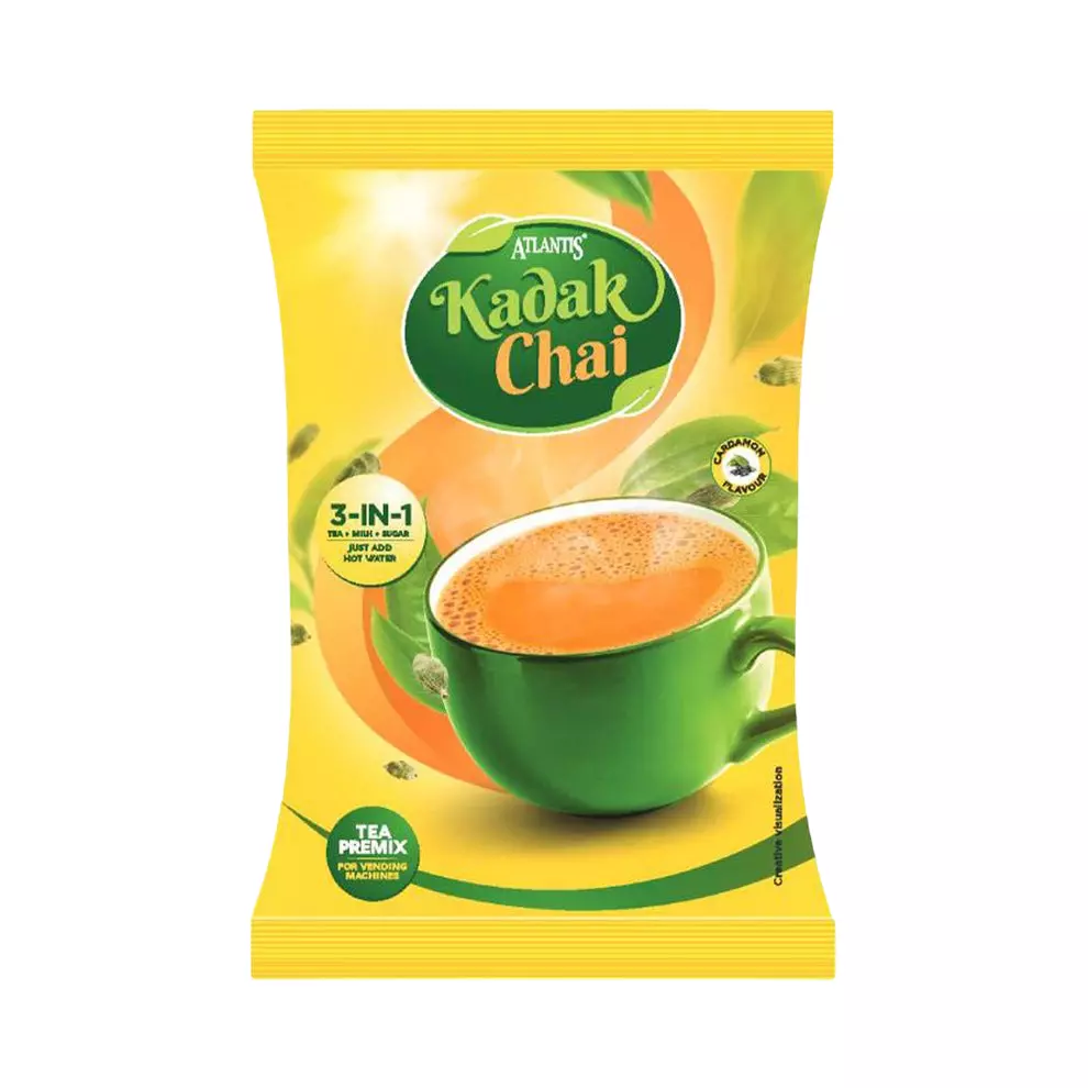 ATLANTIS 1 Kg Cardamom Flavour Kadak Tea Premix (Pack of 2)