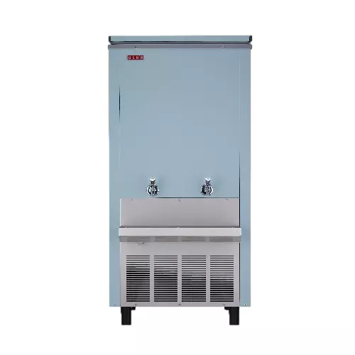 Usha Water Cooler Silver & Blue 1550 W Power 150 L Storage Capacity 150 L/hrs Rate of Cooling Single Phase Stainless Steel, SP150150RC ISI