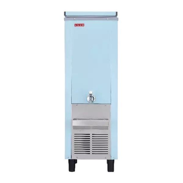Usha Water Cooler Silver & Blue 300 W Power 40 L Storage Capacity 15 L/hrs Rate of Cooling Single Phase Stainless Steel, SP1540ISI