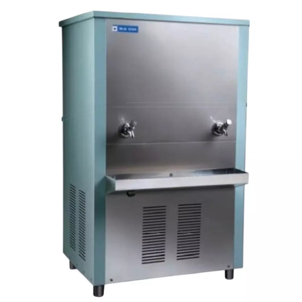 Blue Star Storage Water Cooler 60 L/hrs Cooling Capacity Stainless Steel Double Tap 230 V for Home, Hotel & Shops Use, SWC6080PS