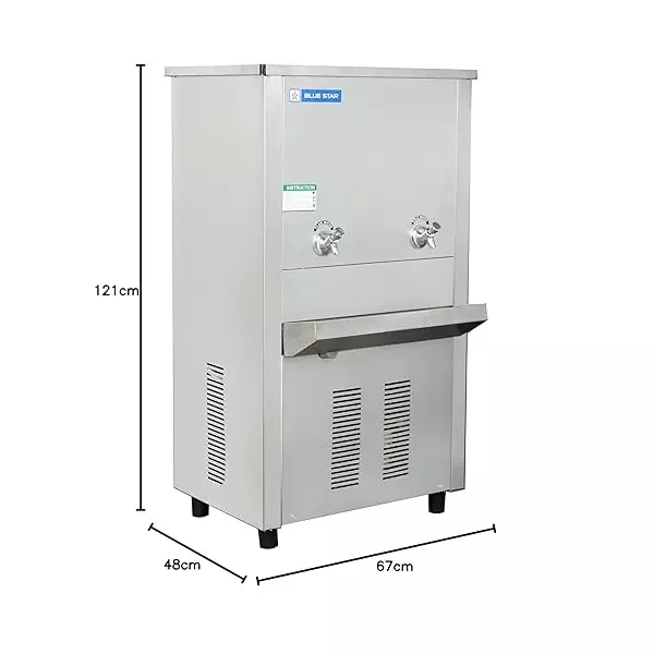 Blue Star 80 L Storage Water Cooler Stainless Steel Body with 2 Taps for Plain and Cold Water, PC4080