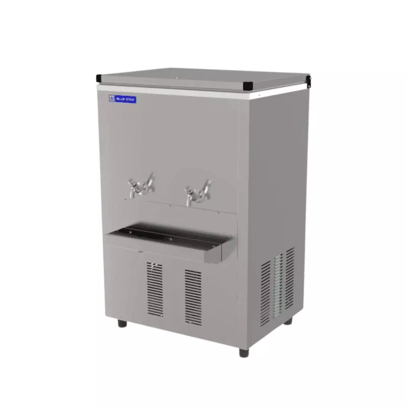 Blue Star Storage Water Cooler 120 L/hrs Cooling Capacity Stainless Steel Double Tap 230 V for Home, Hotel & Shops Use, SWC120120SST