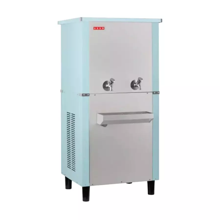 Usha Water Cooler Silver & Blue 775 W Power 120 L Storage Capacity 60 L/hrs Rate of Cooling Single Phase Stainless Steel, SP60120 ISI