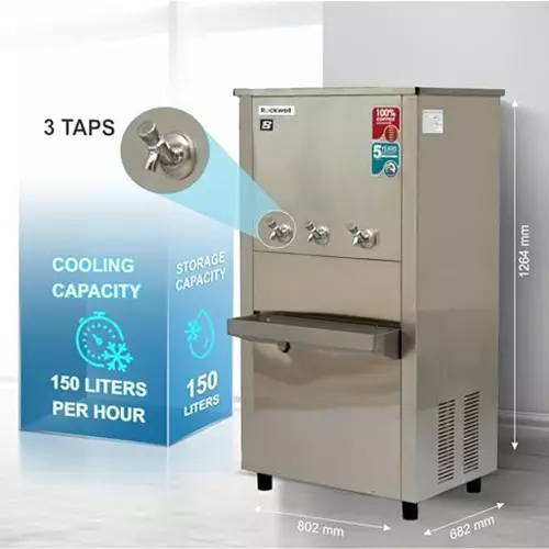 Rockwell 150 L Stainless Steel Water Cooler, RWCSS150150