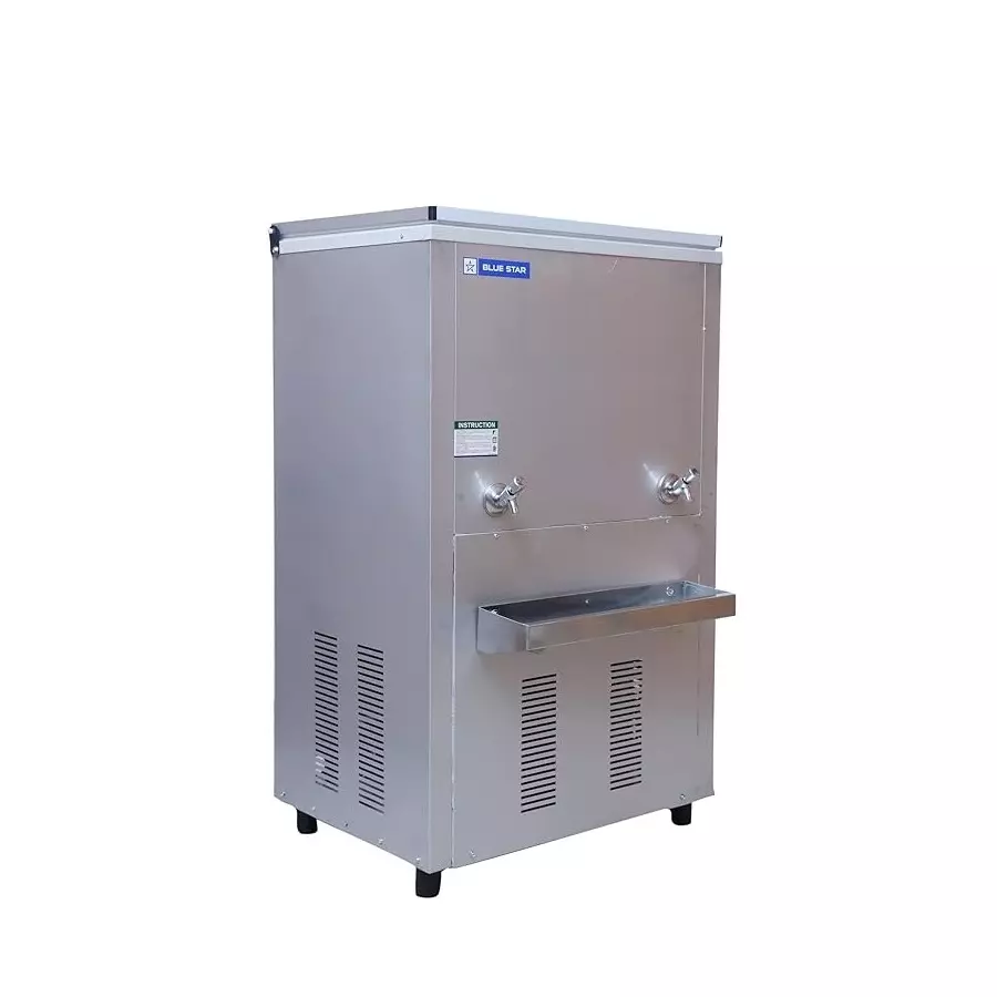 Blue Star 120 L Storage Water Cooler Stainless Steel Body with 2 Taps for Cold Water, SWC60120SS