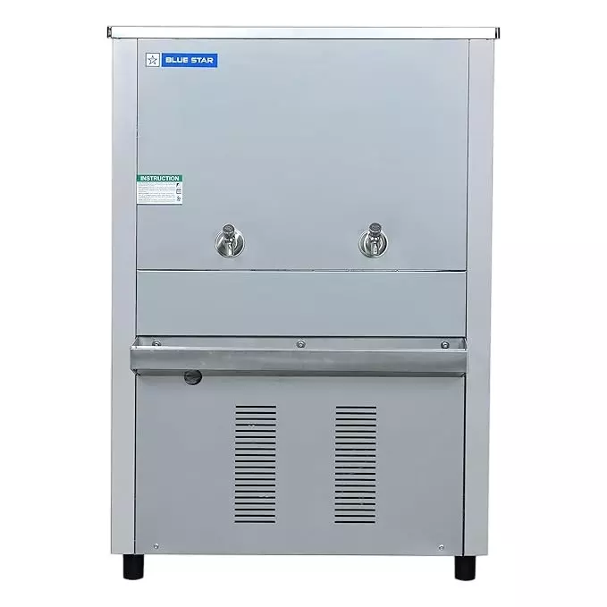 Blue Star Storage Water Cooler Stainless Steel Body with 2 Taps for Cold Water, SWC Series