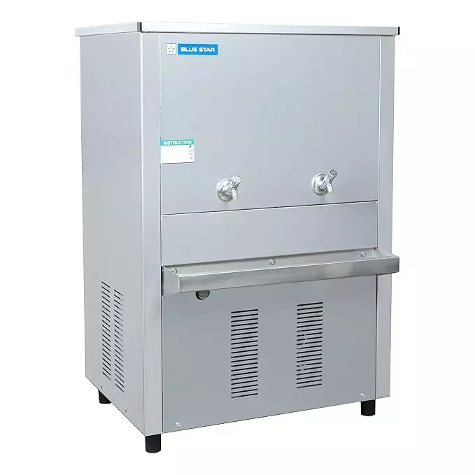 Blue Star 150 L Storage Water Cooler Stainless Steel Body with 2 Taps for Cold Water, SWC150150SST