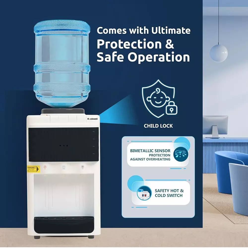 rockwell-water-dispenser-mini-table-top-hot-cold-normal-water-with-child-lock-hot-tap-black-pure-mini-black