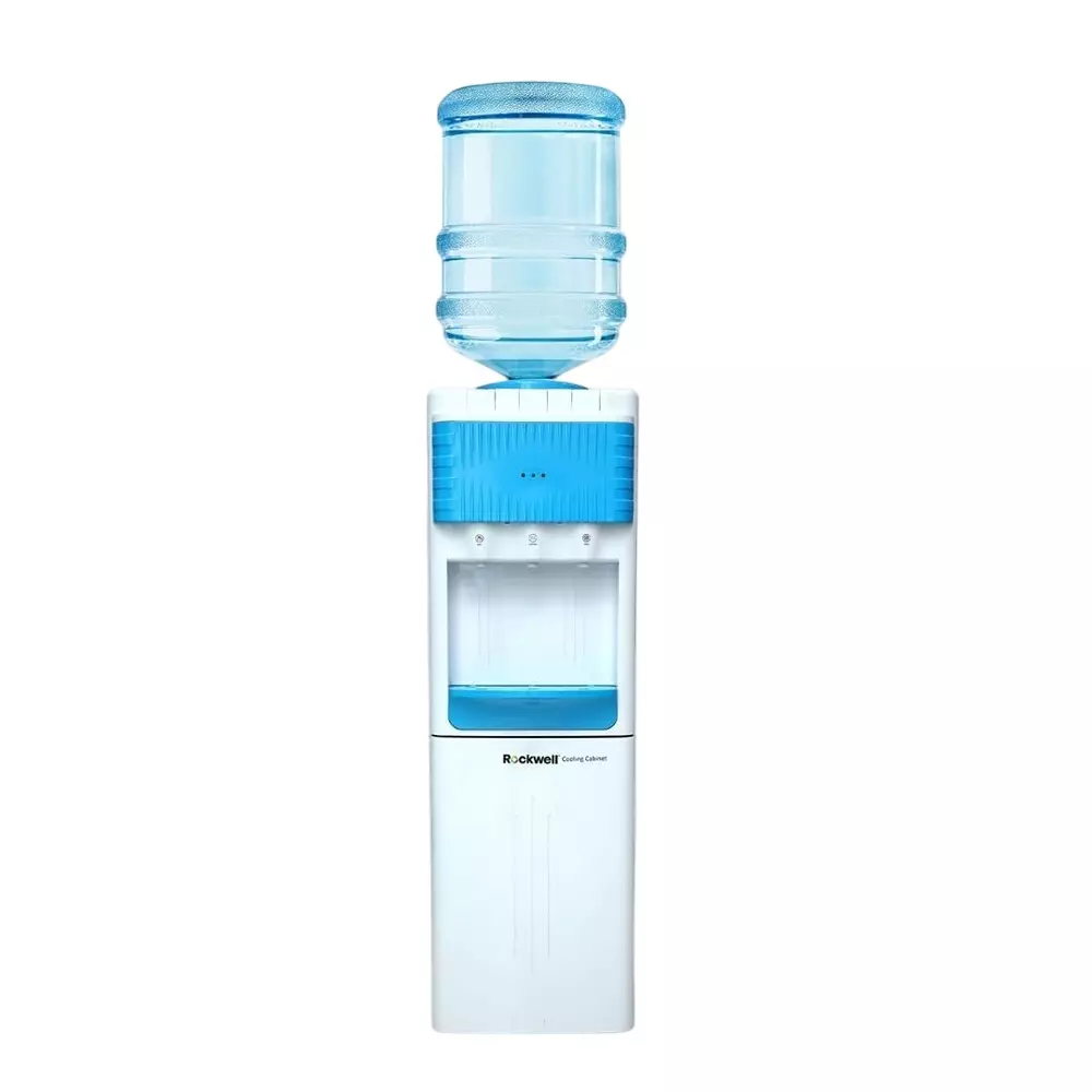 Rockwell Floor Standing Water Dispenser Hot, Cold & Normal Water with Child Lock, PURE BLU