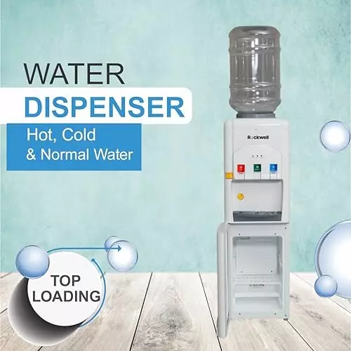 Rockwell  Hot, Cold & Normal Floor Mounted Water Dispenser with Refrigerator, Xtra Pure R-G
