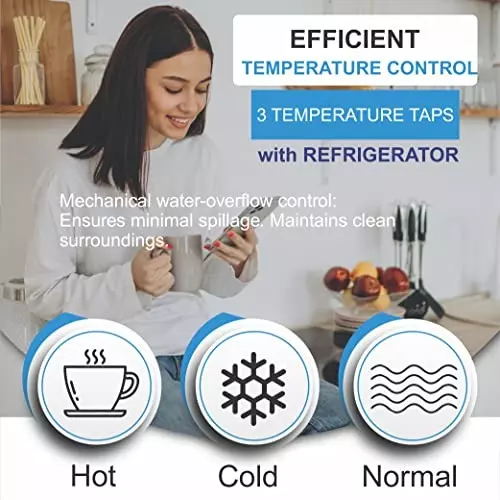 Rockwell  Hot, Cold & Normal Floor Mounted Water Dispenser with Refrigerator, Xtra Pure R-G