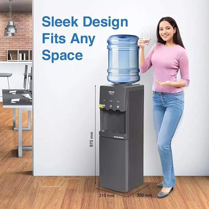 voltas-3-l-water-dispenser-floor-mounted-top-loading-with-storage-cabinet-grey-color-abs-plastic-body-minimagic-spring-rv