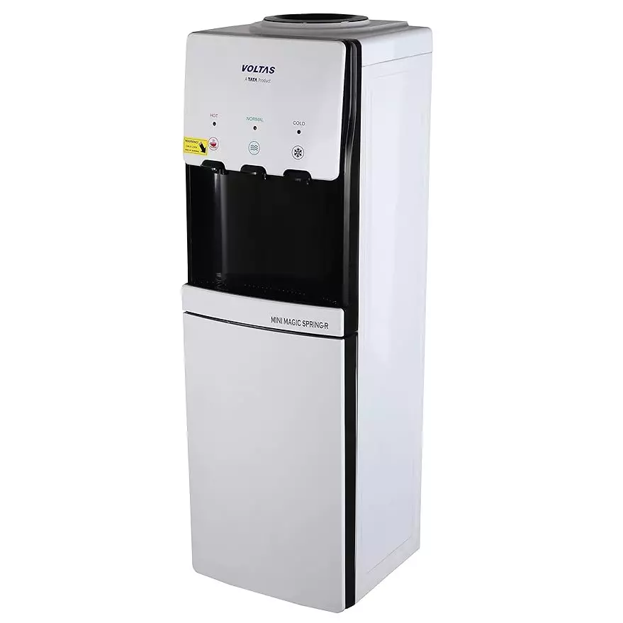 voltas-15-l-water-dispenser-floor-mounted-top-loading-with-storage-cabinet-white-color-abs-plastic-body-minimagic-spring-r