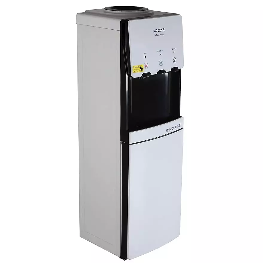 voltas-15-l-water-dispenser-floor-mounted-top-loading-with-storage-cabinet-white-color-abs-plastic-body-minimagic-spring-r
