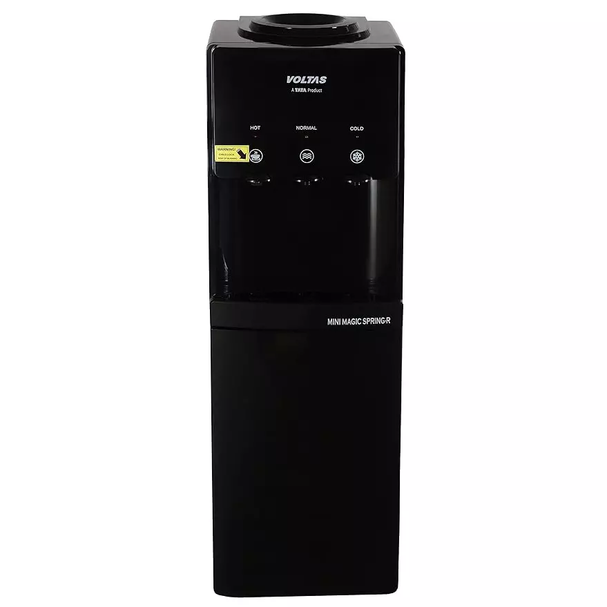 voltas-15-l-water-dispenser-floor-mounted-top-loading-with-storage-cabinet-black-color-abs-plastic-body-minimagic-spring-r