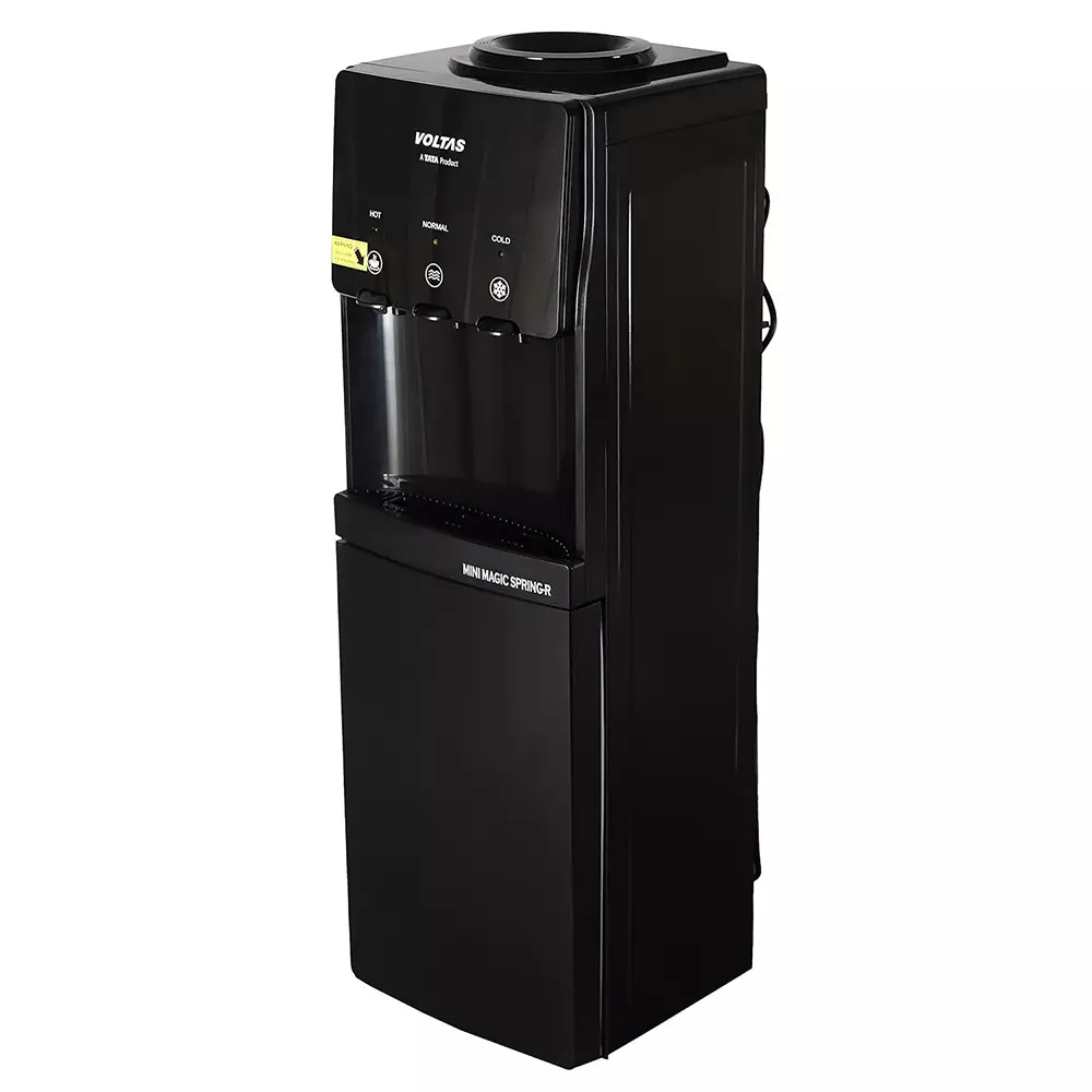 voltas-15-l-water-dispenser-floor-mounted-top-loading-with-storage-cabinet-black-color-abs-plastic-body-minimagic-spring-r
