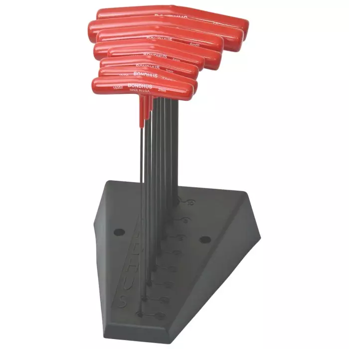 Bondhus ProGuard Hex End T-Handles with Stand Protanium Steel 2 to 10 mm Size (Set of 8)