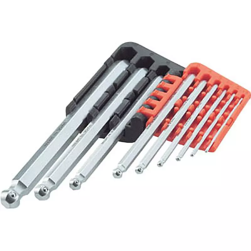TRUSCO Hex Torsion Wrench Set with Ball Point Tip, TTVS-9S