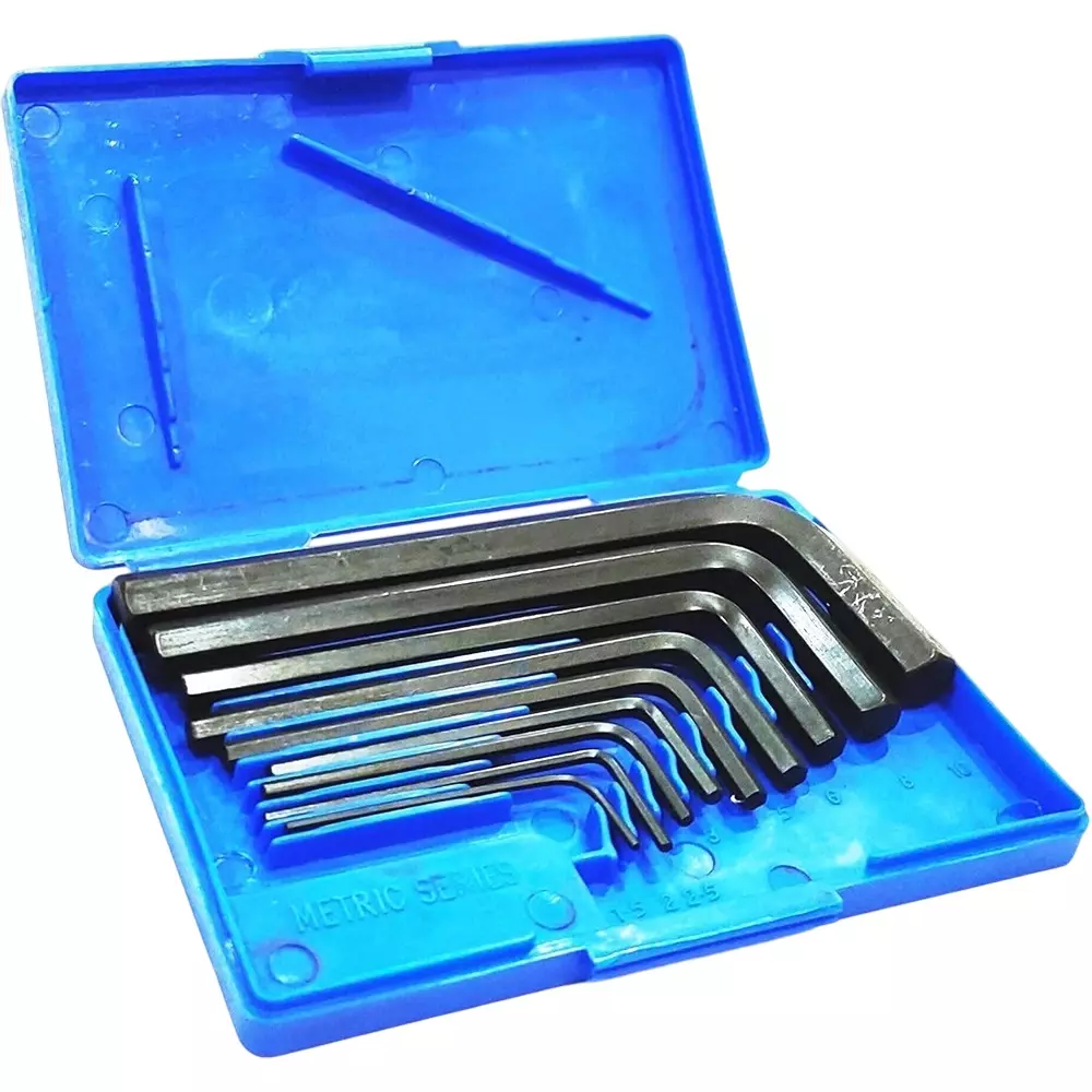 Assorts Hex Allen Key Set Tool Steel 52-58 HRC ?Epoxy Blackened Finish (Pack of 9)
