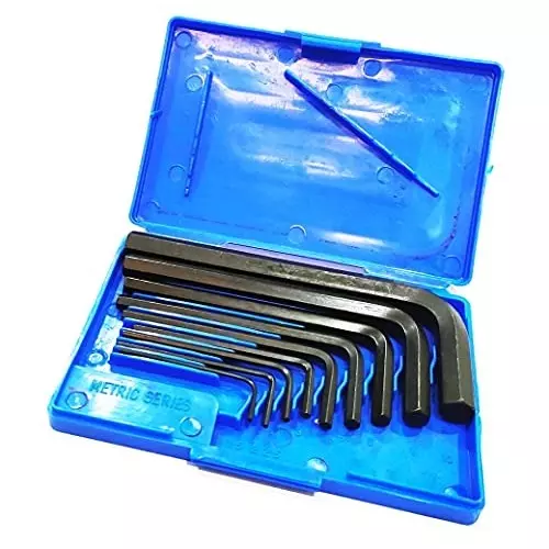 Assorts Hex Allen Key Set Tool Steel 52-58 HRC ?Epoxy Blackened Finish (Pack of 9)